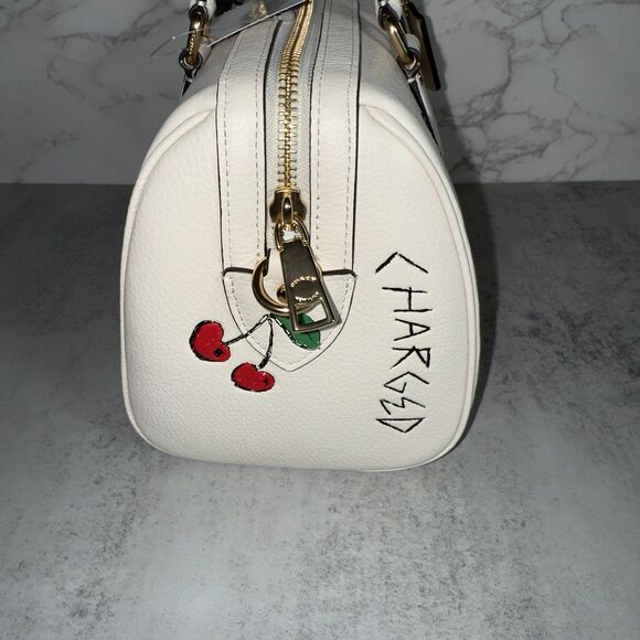 NWT Coach Rowan Satchel Bag With Sketch Print CAK19 Gold/chalk multi - Picture 8 of 9